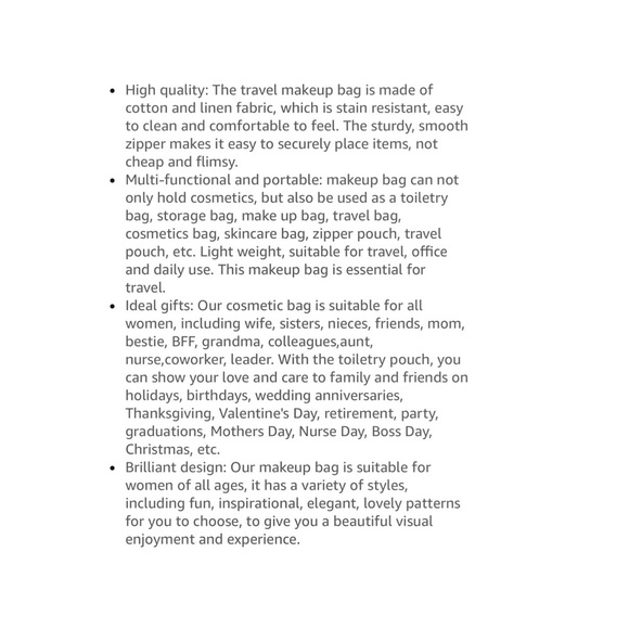 Just a Girl Who Loves Flamingos Canvas Makeup Bag NEW - Picture 2 of 11